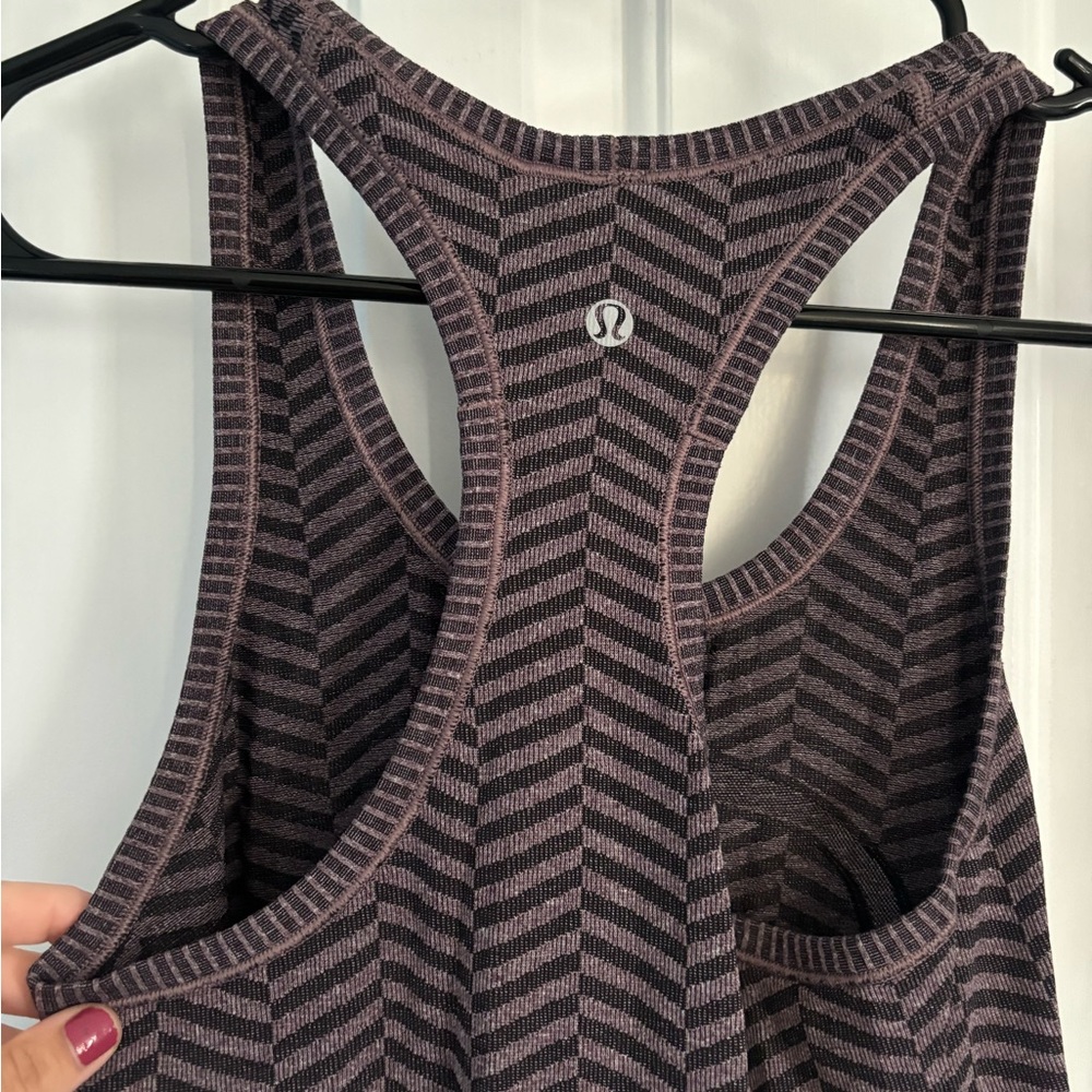 lululemon athletica Black and Purple Tank Top